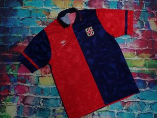 L7 Cagliari Home Vintage Football Shirt Jersey Large 1990 1993