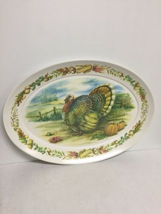 Vintage Huge Brookpark Thanksgiving Turkey Serving Platter Tray 1561 Melamine