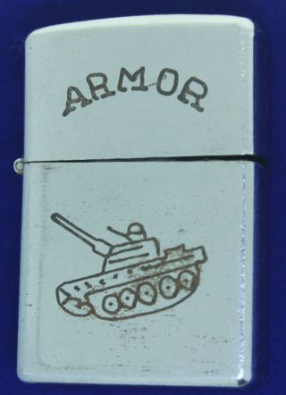 Us Armored Armor Tank Bong Son 1972 - 1973 Vietnam Zippo Lighter Zz - 2