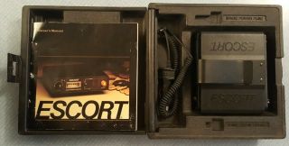 Vintage Escort Radar Detector Cincinnati Microwave 1980s With Case.