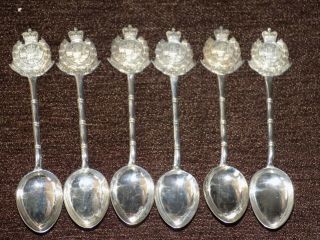 6 Sterling Silver Spoons,  Royal Hongkong Police Spoons,  Wai Kee,  Chinese Export