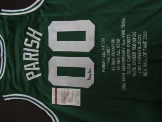 Robert Parish Signed Boston Celtics Stat Jersey Jsa Autograph Auto Jsy110