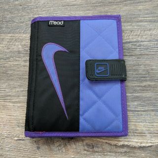 Vintage 90s Nike By Mead Small 6 Ring Trapper Keeper 7.  5 " Purple