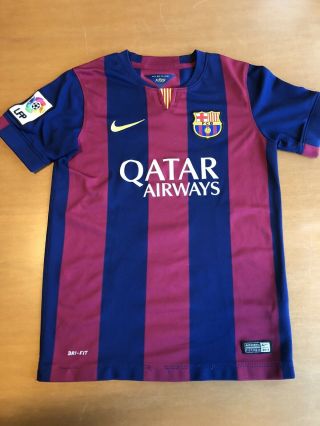 Nike Dri - Fit Authentic Fc Barcelona Youth Jersey Size Medium (kids/youth/boys)
