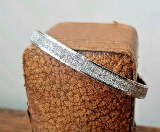 VINTAGE JEWELLERY 925 SILVER Textured BRACELET Signed IBB ITALY 12g 7.  5 