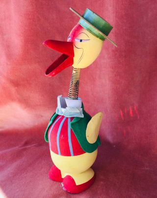 Vintage Paper Duck Candy Container Germany West Zone Easter Holiday