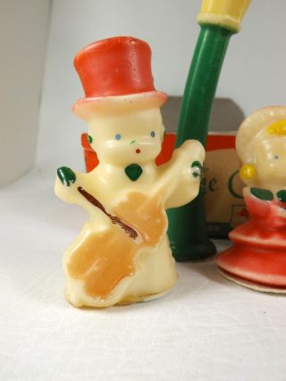 Mobil - Socony Tavern Novelty Candles Christmas Carollers Vintage Mid Century 2