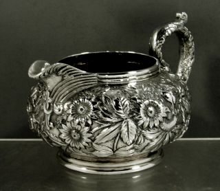 Kirk Sterling Silver Pitcher C1905 Hand Decorated