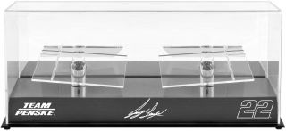 Joey Logano 22 Team Penske 2 Car 1/24 Scale Die Cast Case With Platforms