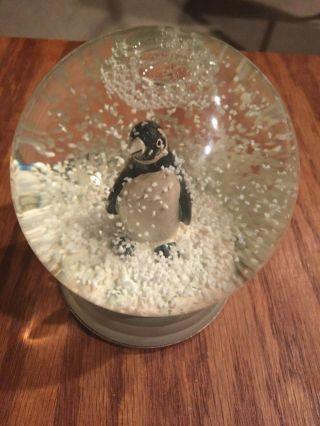 Thomas Obrien Vintage Modern Holiday 2006 Penguin Snow Globe /