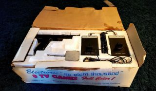 1977 Vintage Electronic Sc Eight Thousand 8 Tv Games Full Color W/original Box