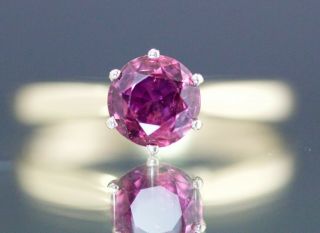 Antique 100 Natural 1.  05ct Burmese Ruby 14k Yellow Gold Engagement Ring Nr