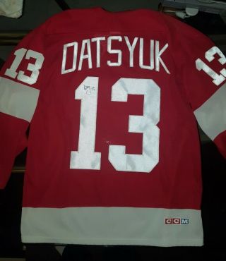 Pavel Datsyuk Autographed Jersey Detroit Red Wings Ccm Size M