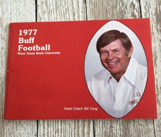 Vintage 1977 West Texas State Football Media Guide Wtamu Texas A&m College