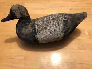 Antique Long Island Ny Verity Family Bluebill Duck Decoy Hand Carved Old Hunting