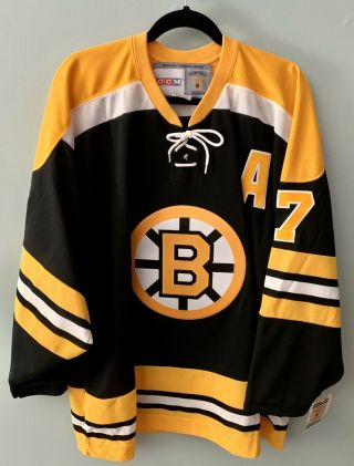 Phil Esposito Autographed/signed Jersey Sga Boston Bruins Hof Nhl Size Xl