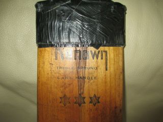 Vintage Renown Cricket Bat - Treble Sprung Cane Handle - 3 Stars - 33 Inches