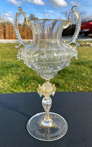 Antique Salviati Dott Murano Italy Barovier/Fratelli Toso Glass Vase 1877 2