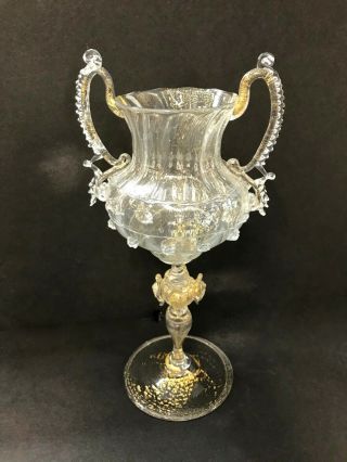 Antique Salviati Dott Murano Italy Barovier/Fratelli Toso Glass Vase 1877 3