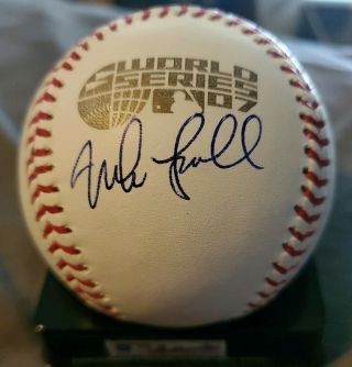 Mike Lowell 07 Ws Mvp Autographed Signed 2007 World Series Baseball Boston Redso