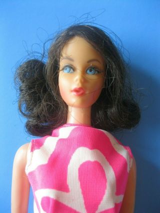 Vintage Barbie Doll Mod Brunette Twist N Turn Barbie Tnt Bend Leg 1160 Mattel