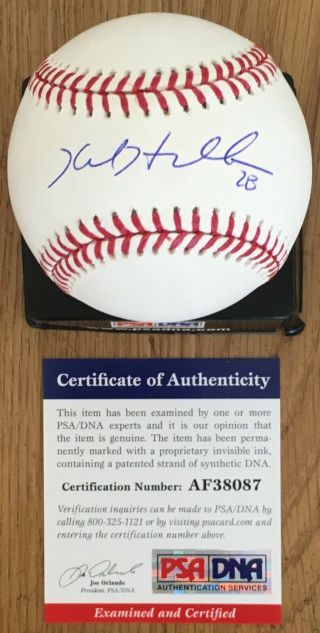 Kyle Hendricks W/ 28 Licensed Psa/dna Authenticated Signed Major League Baseball