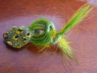 Vintage South Bend Fishing Lure - Oreno (hair) Frog (848?)