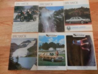 (6) Chrysler - Plymouth Spectator Magazines January Through December 1977