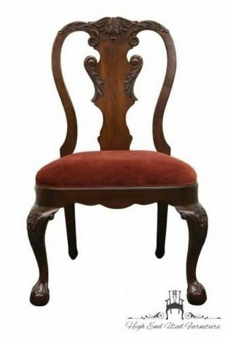 Ethan Allen Townhouse Carved Queen Anne Side Chair 30 - 6200 Westbury Finish 440