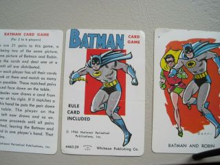 VTG 1966 WHITMAN BATMAN CARD GAME Plastic Case Complete 3