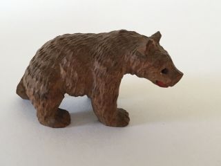Vintage Antique Black Forest Carved Bear Figure,  Wood Carving,  Folk Art,  Vgc