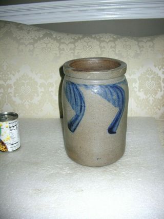 Stoneware Salt Glaze Crock Or Jar Attrib David Parr Richmond Va.