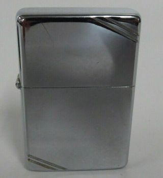 Boxed Vintage High Polished Chrome Zippo Lighter With Slashes 260