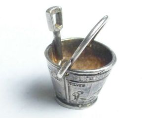 Vintage 925 Sterling Silver Loom Champagne Wine Bucket Drinking Charm 2g C897