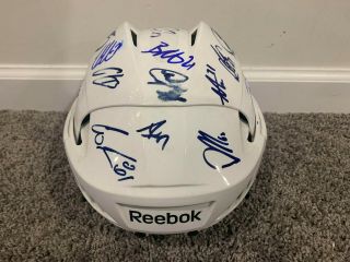 TAMPA BAY LIGHTNING 2019 Team SIGNED Hockey Helmet w/COA Stamkos Hedman Point, 3