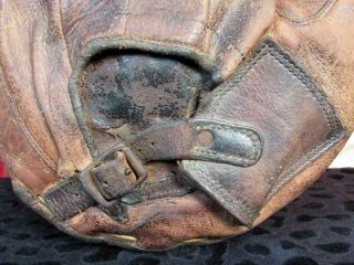 Vintage Antique Leather Catchers Mitt Pillow Baseball Glove Turn of the Century 3