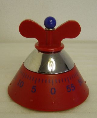 Vintage Red Alessi Kitchen Timer By Michael Graves