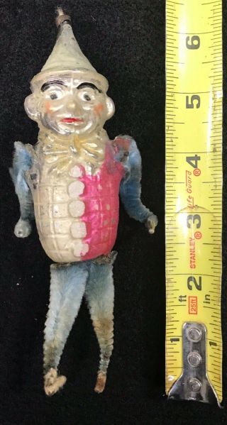 Antique Glass Christmas Ornament Full Bodied Clown