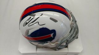 Buffalo Bills Ed Oliver Signed Mini Helmet Jsa Witness