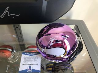 Stefon Diggs Autographed Minnesota Vikings Chrome Mini Helmet - Beckett