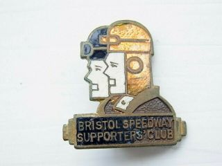 Bristol Speedway Supporters Club Vintage Badge Stamped Fattorini