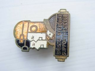 BRISTOL SPEEDWAY Supporters Club Vintage Badge Stamped Fattorini 2