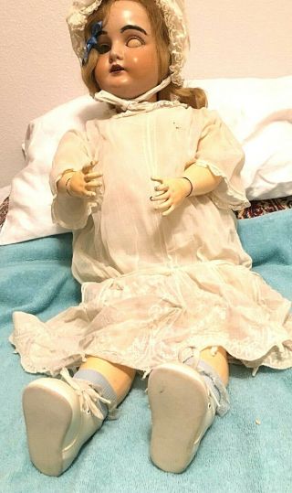 Antique Vintage Simon Halbig (k Star R) Bisque Head Child Doll 30 ",  Extra Head