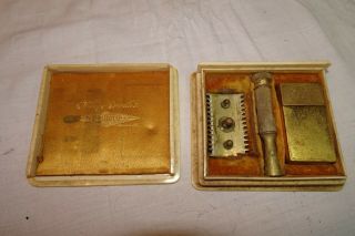 Rare,  Vintage & Historic Boxed Gold Plated Gillette Milady Decolette Razor
