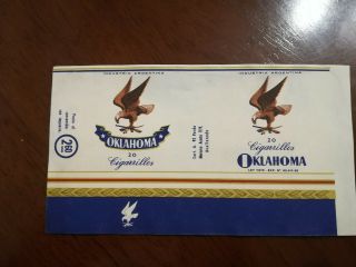 Oklahoma - Argentina Cigarette Pack Label Wrapper