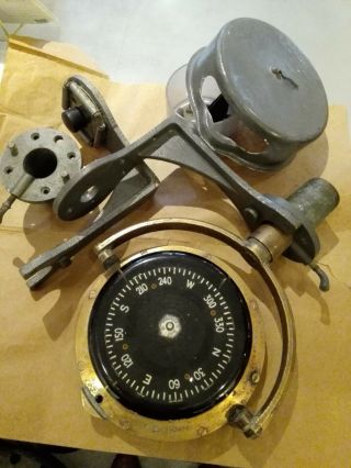 Vintage Brass & Black Dial Henry Browne & Sons Ltd Sestrel Moore Ships Compass