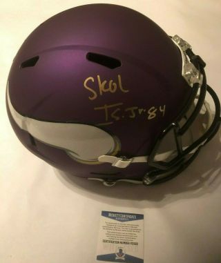 Irv Smith Jr Autographed Full Size Minnesota Vikings Speed Helmet 