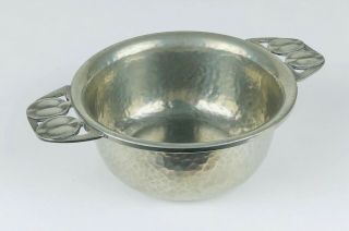 ARCHIBALD KNOX for LIBERTY & Co.  TUDRIC PEWTER TWIN HANDLED PORRINGER BOWL 01285 3