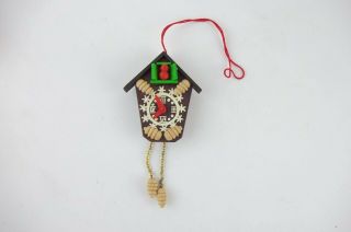 Vintage Steinbach Cuckoo Clock Wooden Wood Christmas Ornament,  Made In Germany