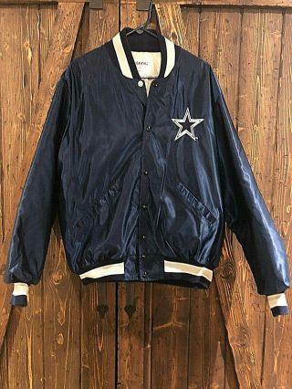 Vintage Delong Dallas Cowboys Satin Jacket - Xl -